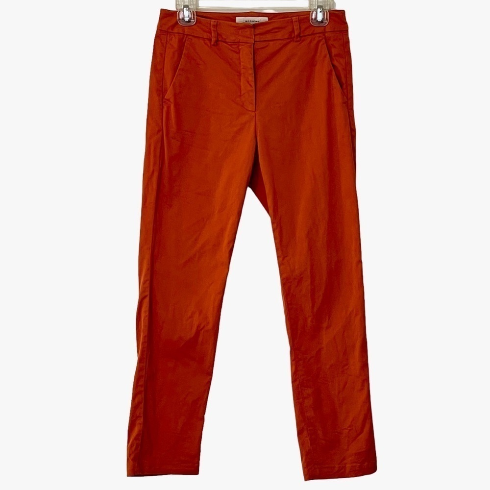 Weekend Max Mara High Waist Stretch Chino Cotton Pants Trousers S 4